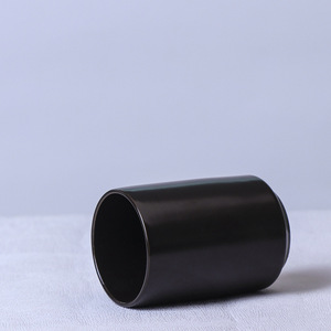 Ceramic Straight <b>Sided</b> Mug Black White Solid Color No Handle Tea Cup Hotel Use Single Cup - Product Image 4