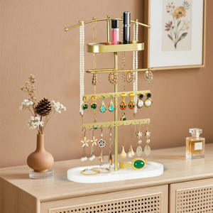 Exhibidor de Joyería Metálico Moderno para Collares, Pulseras, Anillos y Aretes, con Soporte Extraíble - Product Image 3