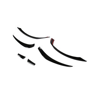 Ailerons d'aération de pare-chocs avant de voiture en FRP noir brillant pour Mercedes Benz W176 A45 AMG A200 <span class=keywords><strong>A250</strong></span> <span class=keywords><strong>Sport</strong></span> <span class=keywords><strong>2013</strong></span> - 2015 6 pièces/ensemble - Product Image 3