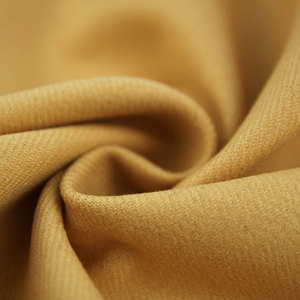 100% laine terreux jaune couleur Fine laine <span class=keywords><strong>mérinos</strong></span> australienne sergé texturé femmes Trench-coat tissu - Product Image 2