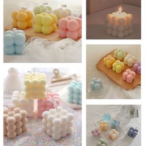 Kitchen Bakeware Candle Plaster Mould <b>Mini</b> 3D Cube Baking Mousse Cake Epoxy Resin Soap Silicone Square <b>Bubble</b> Dessert Molds - Product Image 6