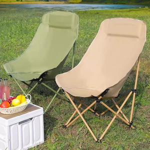 Chaise de plage portable avec coussin confortable et sac de transport, chaise pliante à assise large pour le <span class=keywords><strong>camping</strong></span>, les sports, tissu Oxford 600D - Product Image 3