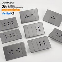 Prise murale modulaire de type 118 KSQ Factory Direct, 10A, norme américaine et thaïlandaise, matériau PC ignifuge, personnalisation OEM ODM prise en charge