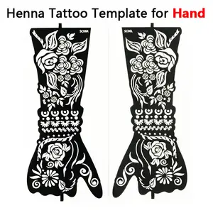 Moonlight Hand & Fuß Henna Schablonen Aufkleber für Henna Tattoo Henna Temporäre Tätowierung