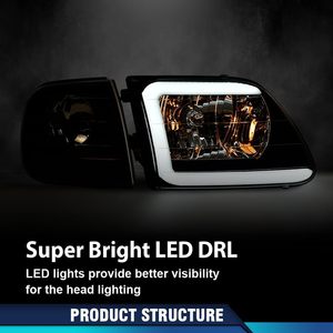 Conjunto de Faros Delanteros LED DRL con Luces de Posición Laterales para Ford F150 1997-2003 / F150 Heritage 2004 / F250 98-99 / Expedition 97-02 - Product Image 3