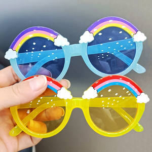 עגול משקפי שמש ילדים קשת שמש משקפיים בנות ילדים צבעוני עין עדשות תינוק גוונים בני צהוב משקפיים נהג משקפי - Product Image 2