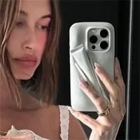 Étui de téléphone en silicone 3D pour iPhone 16 15 14 13 Pro Max, motif brillant à lèvres, rouge à lèvres, baume à lèvres, maquillage, support de gloss, coque de protection arrière