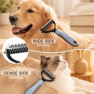 Brosse à poils pour chien et chat, peigne de toilettage double face, outil pour enlever les poils lâches et démêler les nappes - Product Image 2
