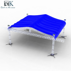 Estructura de armazón de aluminio portátil para eventos de conciertos al aire libre, armazón de escenario de aluminio con techo - Product Image 1