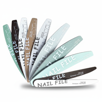 Vente en gros OEM Marque privée Professionnelles Limes à ongles double face 10 modèles différents 100/180 pour Salon et Kit de manucure DIY