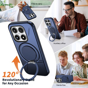 Fundas para Teléfono Móvil con Soporte Giratorio de 360 Grados para <span class=keywords><strong>Xiaomi</strong></span> 17 <span class=keywords><strong>Pro</strong></span> Max para <span class=keywords><strong>Redmi</strong></span> <span class=keywords><strong>Note</strong></span> 15 14 <span class=keywords><strong>Pro</strong></span> Plus, Cubiertas de TPU con Lámina de Hierro de Fibra de Carbono - Product Image 6
