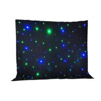 Toile de fond LED RGB en tissu étoilé scintillant, rideau d'étoiles ignifuge, taille personnalisée, draperie scintillante pour scène, mariage, événement, DJ, bar