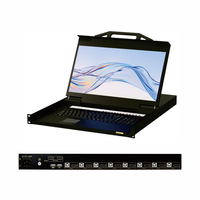 HDIM 4K 1080P Kvm Console Tiroir 1U Montage en Rack HD LCD Commutateur Kvm avec Hotkey 4 8 16 Ports Stock disponible