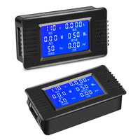Peacefair PZEM-022 6in1 Meter Energi Satu Fasa 80-260V 100A LCD Voltmeter Amperemeter Kwh Meter dengan Coil CT