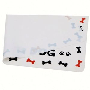 Waterproof Eco-friendly Modern Print Silicone <b>Pet</b> <b>Feeding</b> <b>Mat</b> Dog Food Pad for Small Animals Home Use All Seasons - Product Image 4