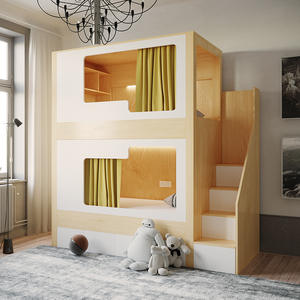 Fabriek Op Maat Moderne Metalen Slaapzaal Ruimte Capsule Volledig Stapelbed Voor School Slaapkamer Jeugdherberg E-Sports Hotel Appartement - Product Image 3