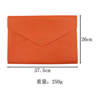 Pochette pour ordinateur portable en cuir PU, porte-documents A4, organiseur de fichiers, enveloppe, portefeuille, cadeau promotionnel d'affaires