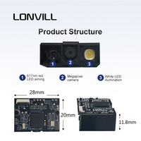 Lector de código de barras, lector de código de barras personalizado USB TTL RS232 DPM 2d, motor PLC para trazabilidad