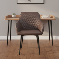 Usine en gros chaise de salle à manger en cuir moderne avec cadre en métal de fer solide pour la cuisine