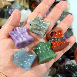Vente en gros de sculptures en cristal naturel, couleur aléatoire, mini-sculptures en quartz - Product Image 2