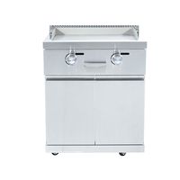Station de cuisson extérieure industrielle moderne en acier inoxydable 304 à fixation murale avec porte coulissante pour armoire de cuisine de restaurant