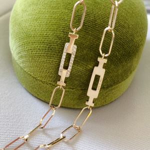 Gelang Kaki Emas Kuning <span class=keywords><strong>18k</strong></span> Berlian Model Tennis Chain Potongan Bulat Tipis Cuban Chunky Custom Trendy Dapat Digadaikan Bentuk Tidak Beraturan - Product Image 3