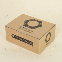 Boîte postale en carton ondulé rigide sur mesure, recyclable, avec fentes, impression quadricolore, logo estampé à chaud, papier kraft noir