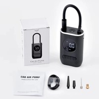 Compresseur d'air portable 12V monocylindre pour voiture AL6508988013668 avec manomètre numérique pour surveiller la pression des pneus et gonfler rapidement les pneus