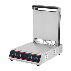 Máquina de acero inoxidable para cocina, máquina de aperitivos, máquina plana para hacer gofres, sándwich <span class=keywords><strong>cubano</strong></span>, panadero de gofres para <span class=keywords><strong>restaurante</strong></span> - Product Image 1