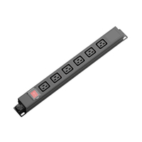Unit Distribusi Daya 6-Way PDU untuk Rak Server Pusat Data