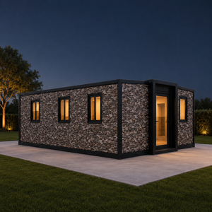 Casa Contenedor Moderna de 20 Pies con Diseño Rectangular, Casa Prefabricada Pequeña para Vivir - Product Image 1
