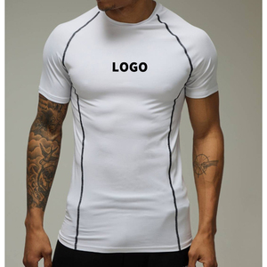 T-shirt Sportiva da <span class=keywords><strong>Uomo</strong></span> Personalizzata all'Ingrosso, Elastica e ad Asciugatura Rapida, per Corsa e Basket, Manica Corta, Aderente per Fitness - Product Image 2