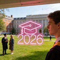 Enseigne néon LED personnalisée Neonawall pour la remise des diplômes, lumière décorative USB à intensité variable pour fête de remise des diplômes, événement, maison, studio, décoration murale, cadeau