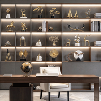 Accessoires de Bureau en Laiton de Style Européen pour la Maison : Décoration Intérieure Moderne et de Luxe