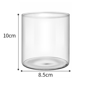 Vase en verre transparent à la mode pot de bougie en verre de cire de sable Tase transparent à paroi épaisse - Product Image 3