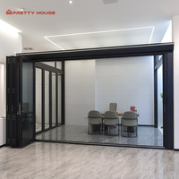 Puerta Plegable de Aluminio con Aislamiento Térmico para Balcón, Puerta de Patio con Gran Vista, Sistema de Aislamiento Térmico, Puerta Plegable Tipo Acordeón