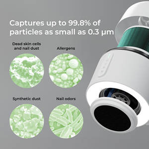 Ensemble de pédicure et de manucure 4BLANC MAESTRO PRO blanc authentique, station de protection ultime avec puissant collecteur de poussière - Product Image 4