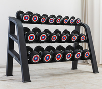 Support de rangement pour haltères DINUO à 2 et 3 niveaux, organisateur d'haltères pour salle de sport commerciale, présentoir