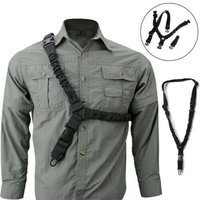 Sangle tactique à 2 points pour fusil de tir, 1 sangle, 2 boucles à dégagement rapide