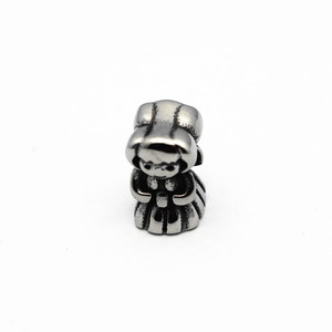 yunnique Charme de petite fille mignonne en acier inoxydable, pendentif de dessin animé pour bracelet, accessoires de bricolage, cadeau, bijoux, perles à enfiler, breloques - Product Image 1