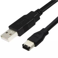 IEEE 1394 FireWire Câble 6 broches mâle-mâle 6M/6M USB 2.0 jusqu'à 400Mbps 800Mbps Nouveau produit Crystal Material
