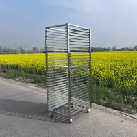 Chariot de boulangerie multi-niveaux en acier inoxydable SUS 304 316 avec grille métallique pour refroidissement du pain
