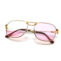 Lunettes de soleil en métal à double pont TFB avec logo personnalisé Lunettes polarisées de haute qualité pour hommes et femmes avec monture dorée