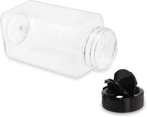 Envase de Plástico Transparente para Condimento de Sal Marina de Grado Alimenticio, Botella para Especias con Tapa Abatible Negra de Mariposa, 350 ml - Product Image 4