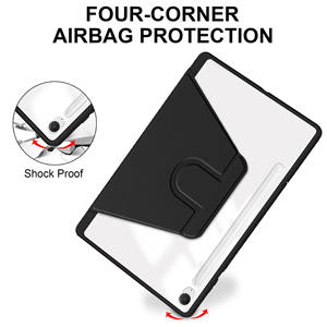 Custodia per Tablet in pelle per Samsung <span class=keywords><strong>Galaxy</strong></span> <span class=keywords><strong>Tab</strong></span> S11 2025 <span class=keywords><strong>11</strong></span> pollici con portapenne 360 con supporto rotante in acrilico trasparente Cover posteriore - Product Image 4