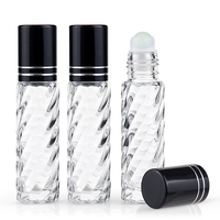 Bouteille à bille roulante transparente filetée de 10 ml pour massage, fournie par le fabricant