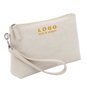 Bolsa de Maquillaje de Lona de Lino con Logotipo Personalizado, Neceser de Viaje Ecológico Natural con Cremallera, Bolsa de Cosméticos de Calicó para Belleza - Product Image 6