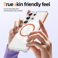 Étui de téléphone portable pour Samsung S26 Ultra Étui magnétique Prise en charge de la charge sans fil Étuis de téléphone pour Samsung Galaxy S23 S24 S25