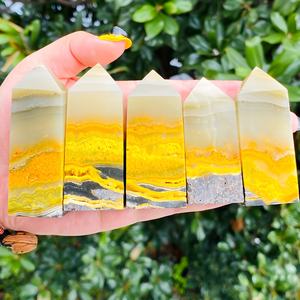 Vente en gros : Obélisque en cristal de jaspe abeille, pierre de guérison naturelle, pour la décoration - Product Image 3