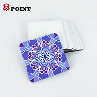 Sous-verres en bois antidérapants de sublimation de mdf vierge 100x100mm ou coutume